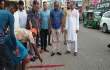 যানজট নিরসনে শহরের গুরুত্বপূর্ণ পয়েন্টগুলোতে লাল মার্কিং