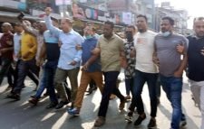 অবরোধের শেষদিনে সিলেট মহানগর বিএনপির মিছিল