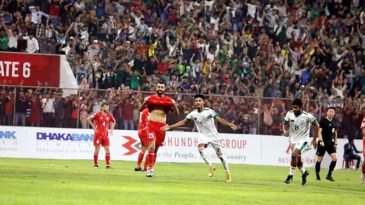 অসাধারণ ফুটবল উপহার দিয়ে ১ পয়েন্ট ছিনিয়ে নিলো বাংলাদেশ