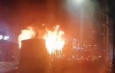 অবরোধের আগের রাতে রাজধানীতে ৩০ মিনিটের মধ্যে ৩ বাসে আগুন