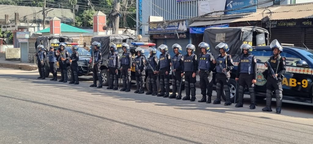 তফসিল ঘোষণা উপলক্ষে সিলেটের সার্বিক নিরাপত্তা ও আইন-শৃঙ্খলা পরিস্থিতি নিয়ন্ত্রণে সতর্ক অবস্থানে র‌্যাব-৯, সিলেট
