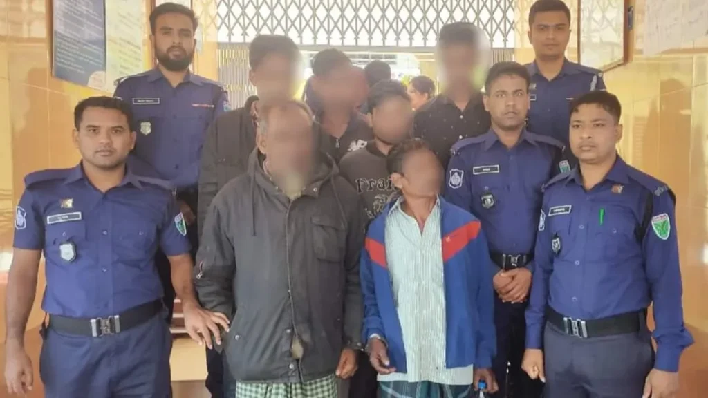 শ্রীমঙ্গলে সাজাপ্রাপ্ত সহ ৮ জনকে গ্রেপ্তার