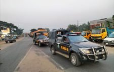 তেলবাহী লরি,যাত্রীবাহী ও পণ্যবাহীপরিবহন এসকর্টের মাধ্যমেনিরাপত্তা দিচ্ছে র‌্যাব-৯, সিলেট