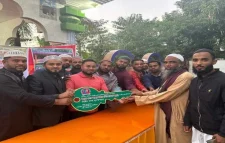 জুড়ীতে চাকুরীর ৩৬ বছর পূর্তি উপলক্ষে ইমামকে ঘর উপহার