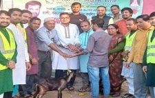 বড়লেখায় নিসচা’র প্রতিষ্ঠা বার্ষিকীতে র‌্যালি ও ছাগল বিতরণ