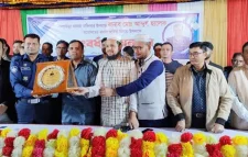 কুলাউড়ায় ওসিকে বিদায় সংবর্ধনা