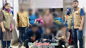 সিলেটে আবাসিক হোটেল থেকে নারীসহ গ্রেপ্তার ১০