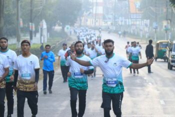 সিলেটে হাজারও দৌড়বিদের অংশগ্রহণে হাফ ম্যারাথন
