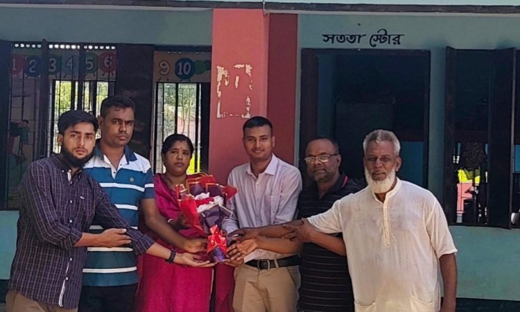 ৭৭নং জামালপুর সরকারি প্রাথমিক বিদ্যালয়ে নতুন শিক্ষকের যোগদান।