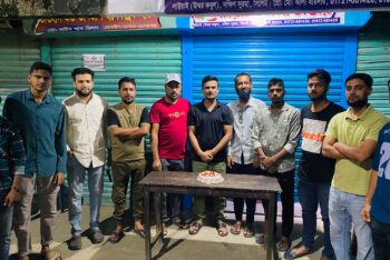 সিলেট মহানগর যুবদল নেতা সাজন তালুকদারের জন্মদিনে নেতাকর্মীদের শুভেচ্ছা