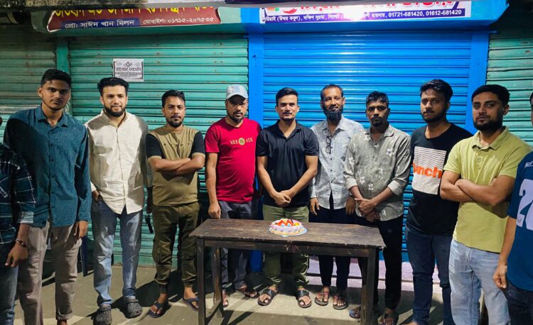 সিলেট মহানগর যুবদল নেতা সাজন তালুকদারের জন্মদিনে নেতাকর্মীদের শুভেচ্ছা