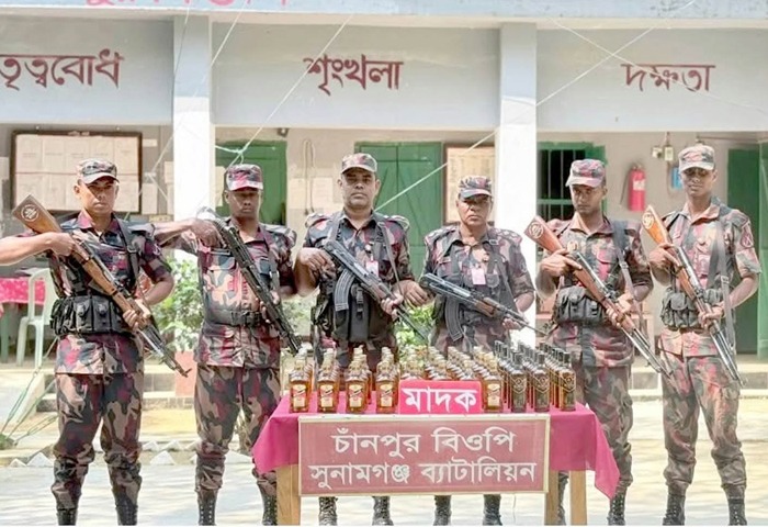 সুনামগঞ্জে বিজিবি”র পৃথক দুটি অভিযানে ভারতীয় মাদক জব্দ