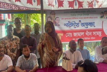  ওসমানীনগরে বিভিন্ন পূজামণ্ডপ পরিদর্শন করলেন তাহসিনা রুশদীর লুনা এমপি