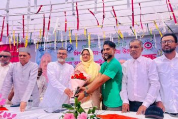 বিনামূল্যে চক্ষু ও দন্ত চিকিৎসা ক্যাম্পে প্রধান অতিথি তাহসিনা রুশদীর লুনা এমপি