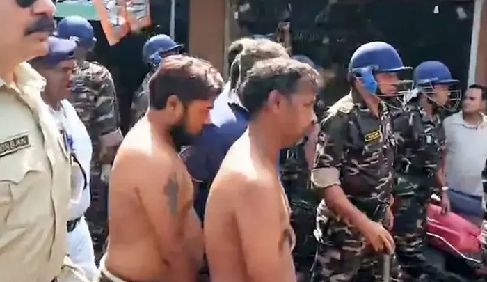 কলকাতায় এবার সেই কিশোরীর বাবা-মামা ও ভাইকে খালি গায়ে ঘোরাল পুলিশ